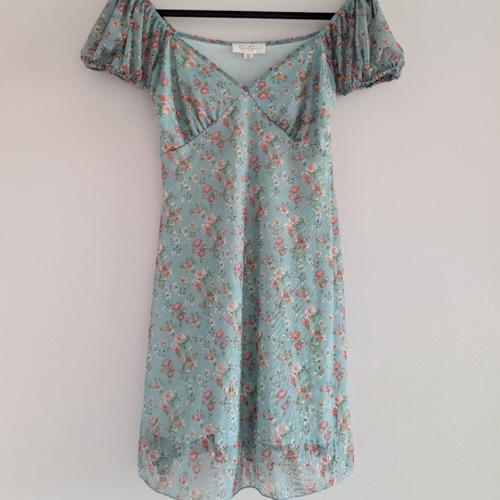 Jessica Simpson 90's style floral mini dress
